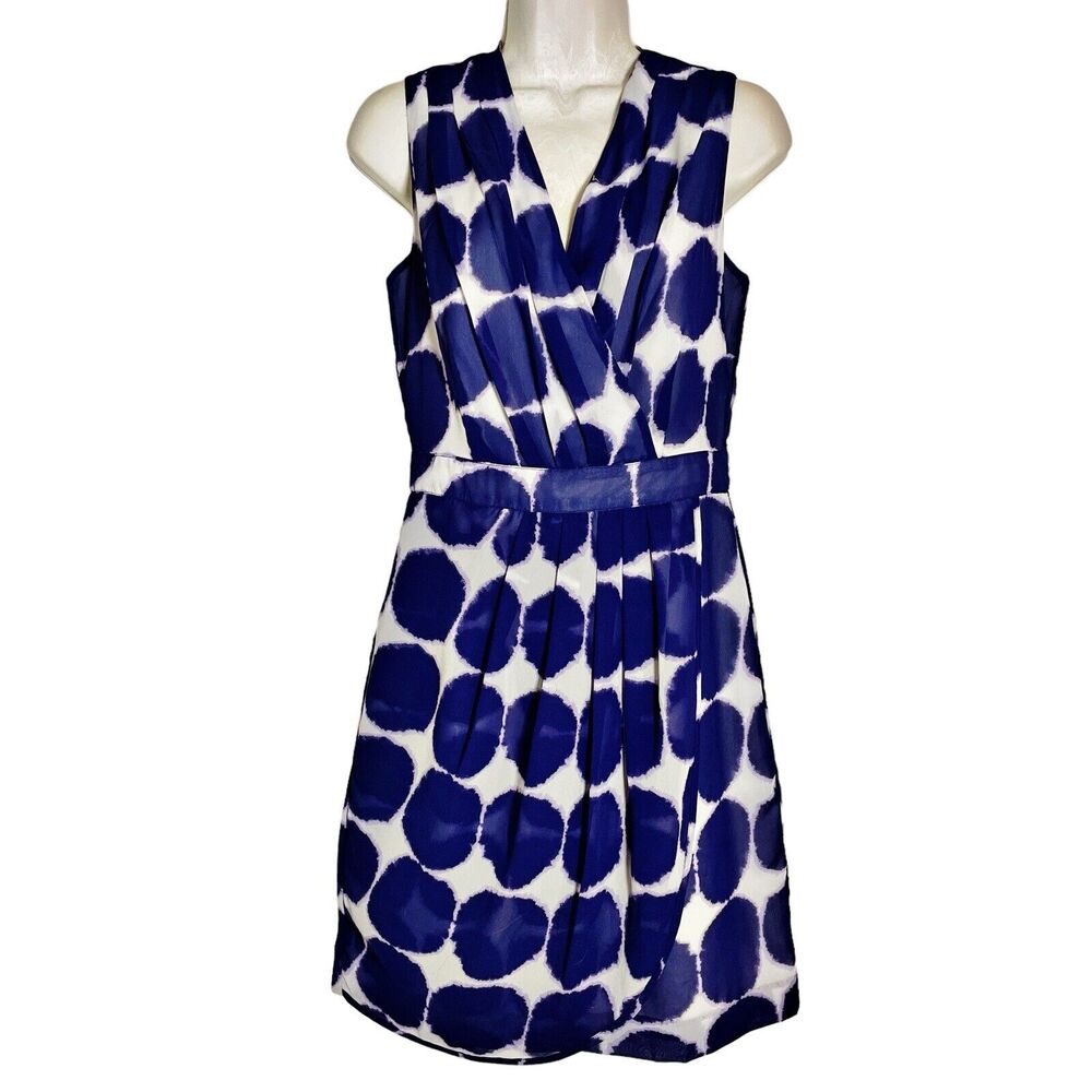 Banana Republic Faux Wrap Dress Sz 2 Purple and Lavender Tango Lined‎ Zipper